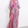 Corpora Studio Grey & Pink Tie Dye Kaftan