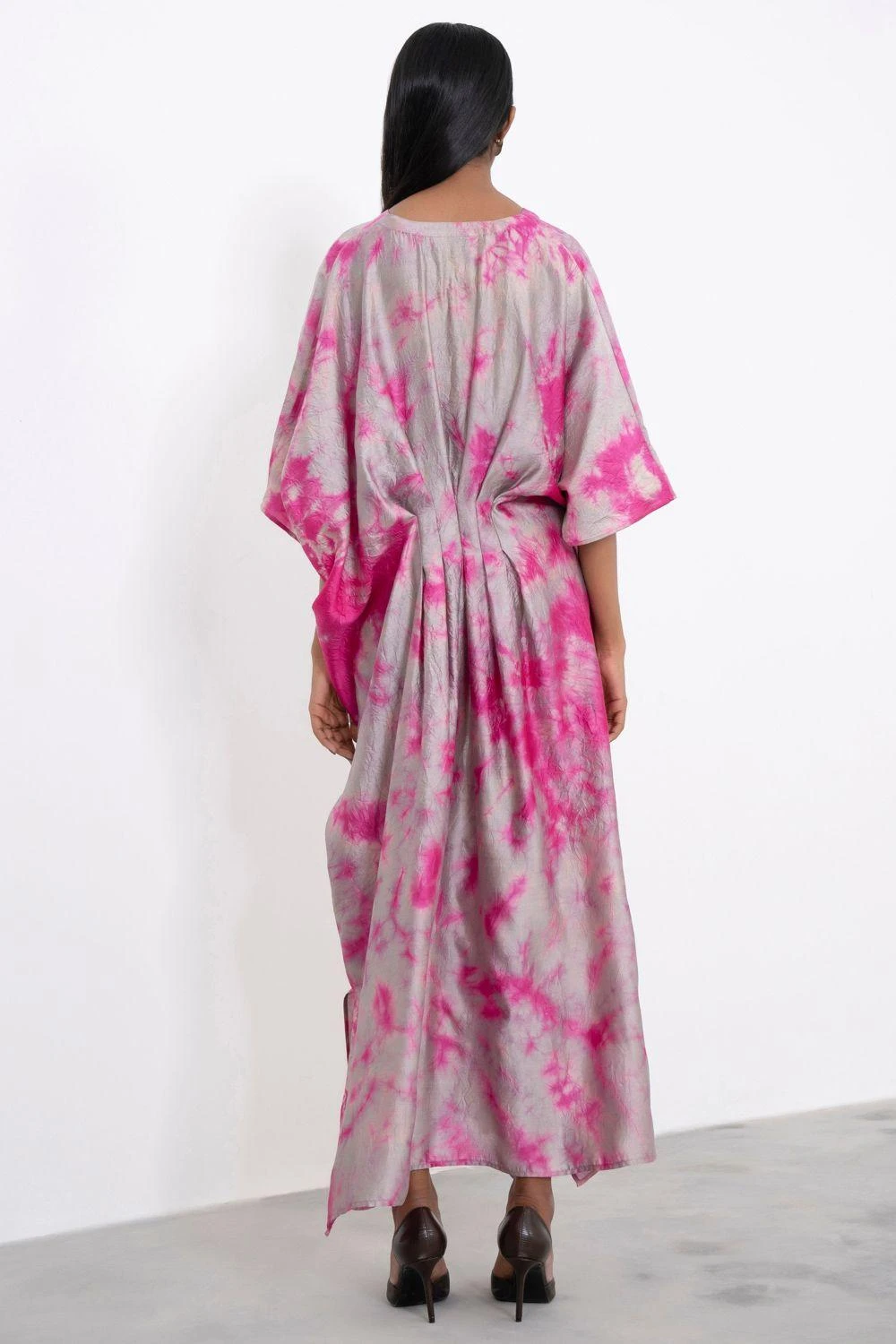 Corpora Studio Grey & Pink Tie Dye Kaftan 4 Corpora Studio Grey & Pink Tie Dye Kaftan - Image 4
