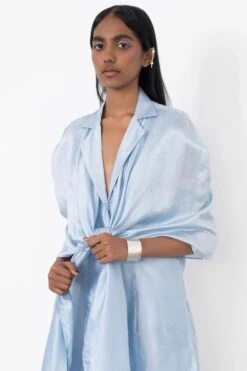 Corpora Studio Sky Blue Silk Scarf Shirt -Echo Clohting Shop 75cs5 3