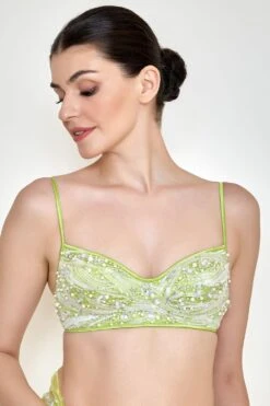 Dilnaz Citrus Sequinned Bustier -Echo Clohting Shop 7723diz19 2