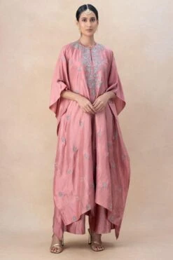 Jayanti Reddy Peach Zardosi Embellished Kaftan Set