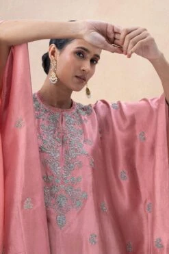 Jayanti Reddy Peach Zardosi Embellished Kaftan Set -Echo Clohting Shop 7823jr8 4
