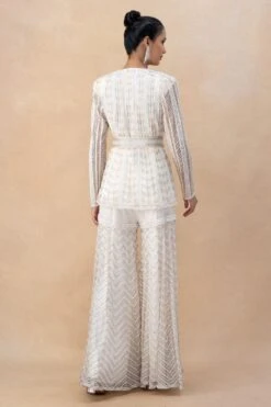 Ritika Mirchandani Ivory Geometric Embellished Sharara Set -Echo Clohting Shop 7923rm8 5