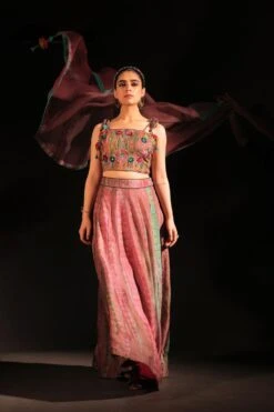 CAPISVIRLEO Lavender Tie Dye Lehenga Set