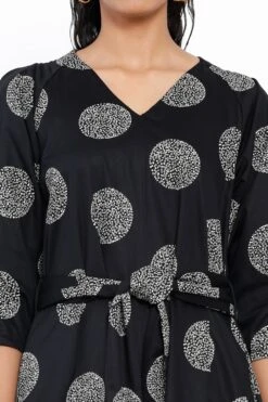 SNOB Printed Black Midi Dress -Echo Clohting Shop 811snobw14 5