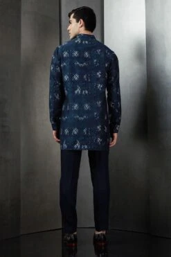 Rohit Gandhi + Rahul Khanna Men Marine Rolling Boxes Digital Printed Kurta -Echo Clohting Shop 8124rgrk35 4