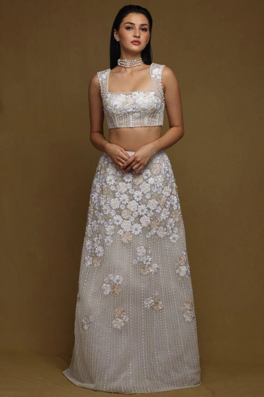 Shriya Som Ivory Pearl Blouse 1 Shriya Som Ivory Pearl Blouse