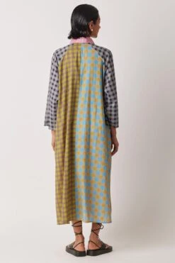 YAVI Alit Checkered Dress -Echo Clohting Shop 8523yg1 5