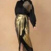 Rara Avis Antique Gold Wrap Skirt