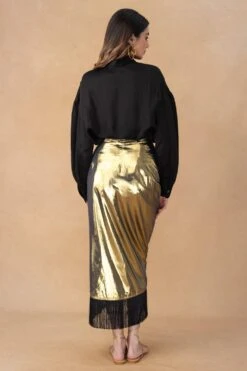 Rara Avis Antique Gold Wrap Skirt -Echo Clohting Shop 8823ra3 5