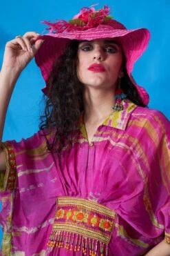 CAPISVIRLEO Purple Pleated Kaftan Dress -Echo Clohting Shop 88cap11 4