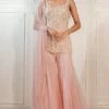 Ritika Mirchandani Pink Hand Embroidered Sharara Set