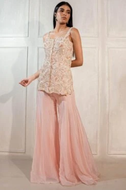 Ritika Mirchandani Pink Hand Embroidered Sharara Set -Echo Clohting Shop 88rm4 3