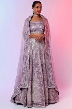 SVA Lilac Embroidered Lehenga Set