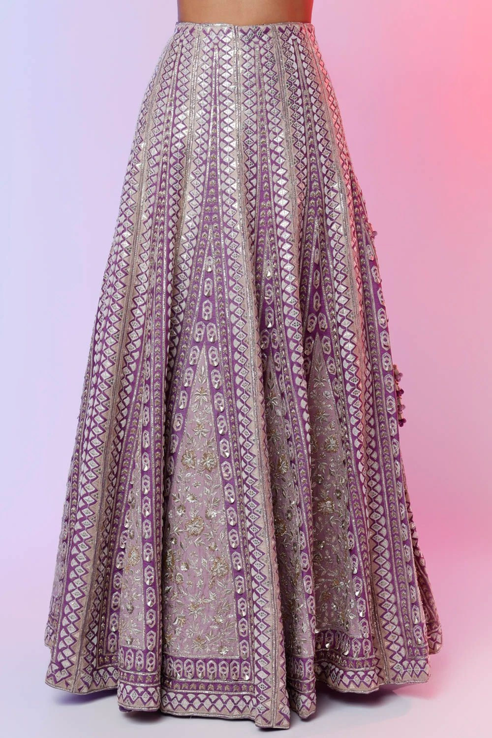 SVA Lilac Embroidered Lehenga Set 2 SVA Lilac Embroidered Lehenga Set - Image 2