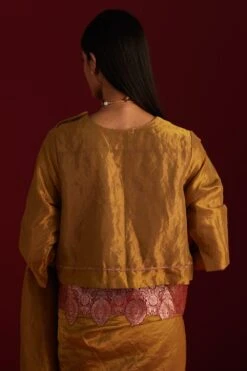 Shorshe Gold Angrakha Blouse -Echo Clohting Shop 91023sr37 3 1
