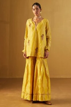Shorshe Yellow Saifi Sharara Set