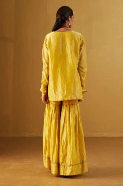 Shorshe Yellow Saifi Sharara Set 9 Shorshe Yellow Saifi Sharara Set -Echo Clohting Shop 91023sr8 5
