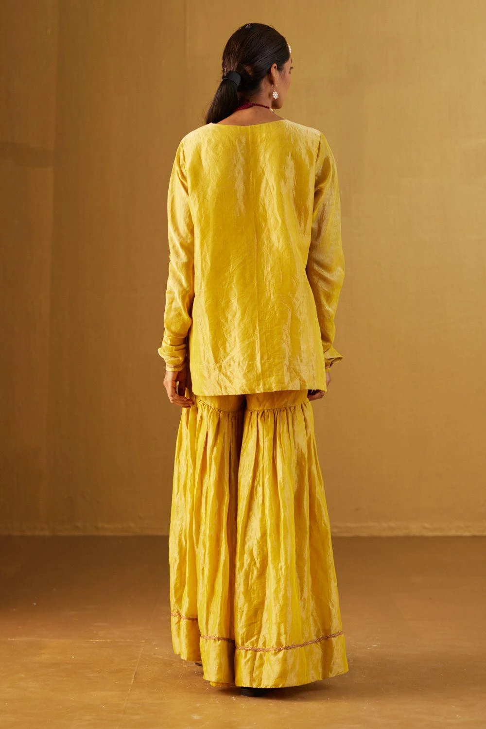 Shorshe Yellow Saifi Sharara Set 5 Shorshe Yellow Saifi Sharara Set - Image 5