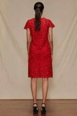 Shriya Som Red Embroidered Shift Dress -Echo Clohting Shop 912ss20 4
