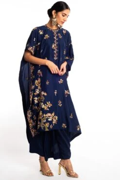 Anamika Khanna Blue Embroidered Kaftan Set -Echo Clohting Shop ak090912 3