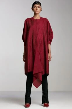 Alamelu Textured Silk Kaftan Tunic