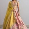 Anushree Reddy Vintage Rose Pink Embellished Lehenga Set