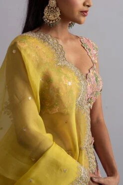 Anushree Reddy Vintage Rose Pink Embellished Lehenga Set -Echo Clohting Shop ar010 4