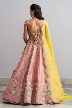 Anushree Reddy Vintage Rose Pink Embellished Lehenga Set -Echo Clohting Shop ar010 5