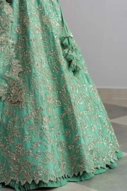 Anushree Reddy Sea Green Organza Lehenga Set -Echo Clohting Shop ar021 3 1