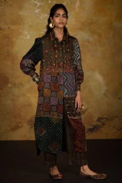 Sunira Designs Mirch Masala Brown Shirt Dress