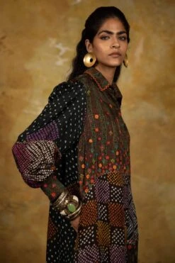 Sunira Designs Mirch Masala Brown Shirt Dress -Echo Clohting Shop aw2107 3