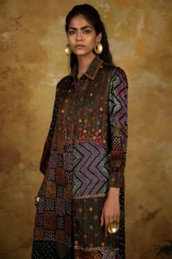 Sunira Designs Mirch Masala Brown Shirt Dress -Echo Clohting Shop aw2107 4