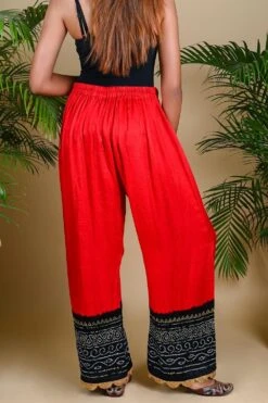 Bandhni Palazzo With A Gold Scallop Edge -Echo Clohting Shop bpants 3