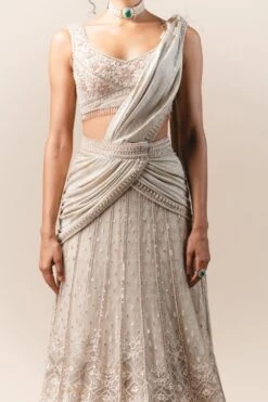 Tarun Tahiliani Kalidaar Lehenga Sari With Resham & Dori Work -Echo Clohting Shop br ssu rsh ls 1 3 3