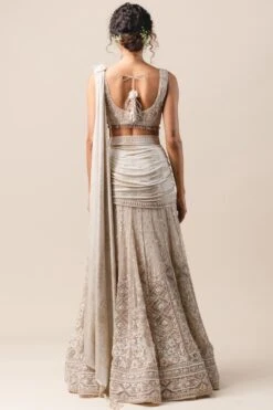 Tarun Tahiliani Kalidaar Lehenga Sari With Resham & Dori Work -Echo Clohting Shop br ssu rsh ls 1 4 3