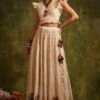 Chandrima Ivory Cutwork Panel Lehenga