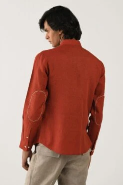 Countrymade Earth Red Linen Shirt -Echo Clohting Shop cm ctd sh 04 4
