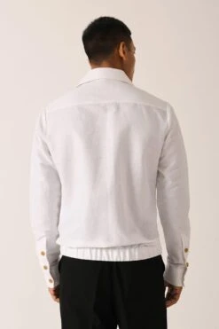 Dhruv Vaish White Bomber Shirt -Echo Clohting Shop d06c0091c 4
