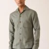 Dhruv Vaish Sage Green Flap Pocket Shirt