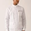 Dhruv Vaish White Shirt With Side Zipper & Snap Buttons
