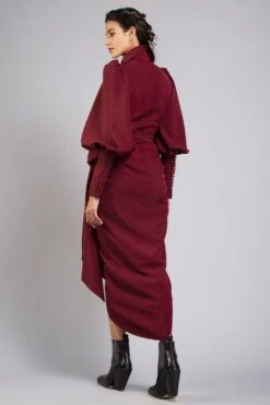 Gauri & Nainika Collared Wrap Dress -Echo Clohting Shop gnd ss21 02 3