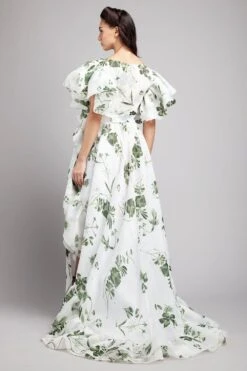 Gauri & Nainika Wide Neck Asymmetrical Wrap Dress -Echo Clohting Shop gnd ss21 28 4