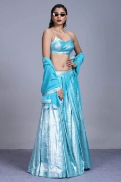 Hemang Agrawal Silver Drill Bustier -Echo Clohting Shop ha14 3