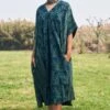 Ikai Slate Blue V Neck Kaftan