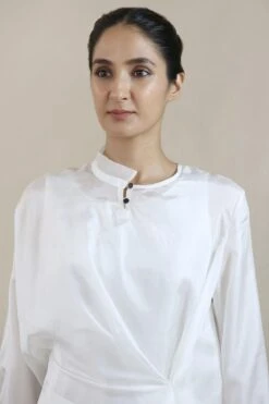 Ivory Detailed Drape Top -Echo Clohting Shop int ss20 d1 21 4