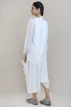 Ivory Detailed Drape Top -Echo Clohting Shop int ss20 d1 21 5