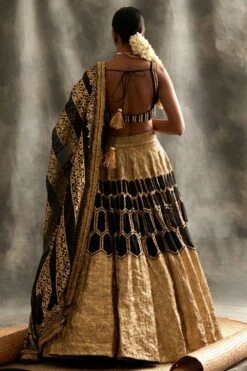 Itrh Black & Gold Lehenga Set With Lampi Details 9 Itrh Black & Gold Lehenga Set With Lampi Details -Echo Clohting Shop itrh1045 5