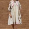 Sunira Designs Kora Jamdani Muslin Yoke Dress