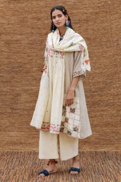 Sunira Designs Kora Jamdani Muslin Yoke Dress -Echo Clohting Shop j2201c 3